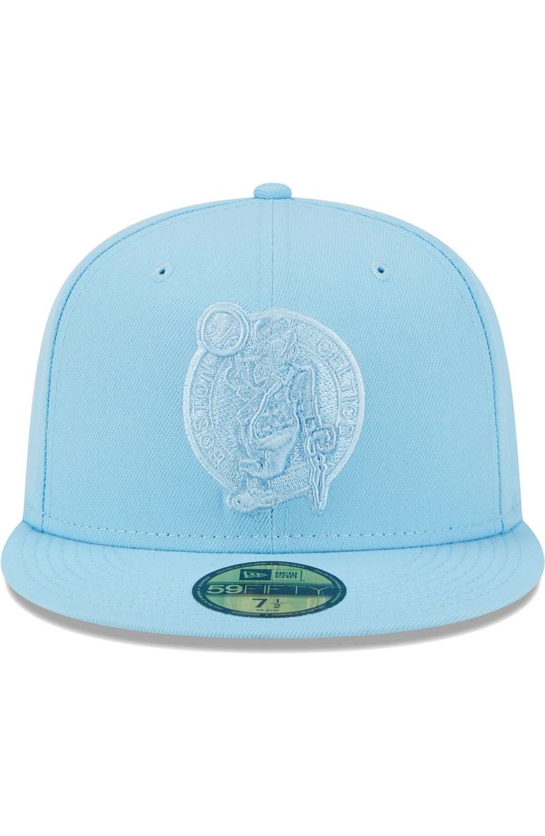 New Era Men's New Era Powder Blue Boston Celtics Spring Color Pack 59FIFTY Fitted Hat, Alternate, color, 