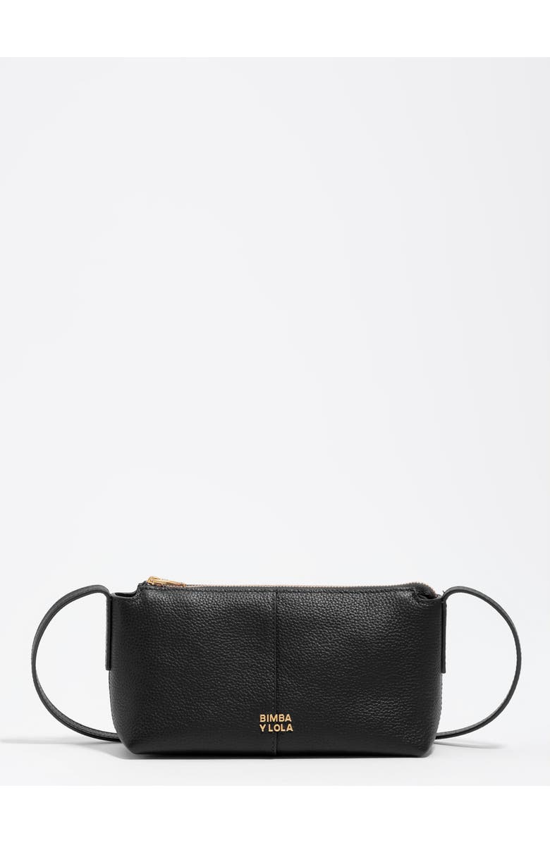 Bimba y Lola Mini Leather Bag, Main, color, Black