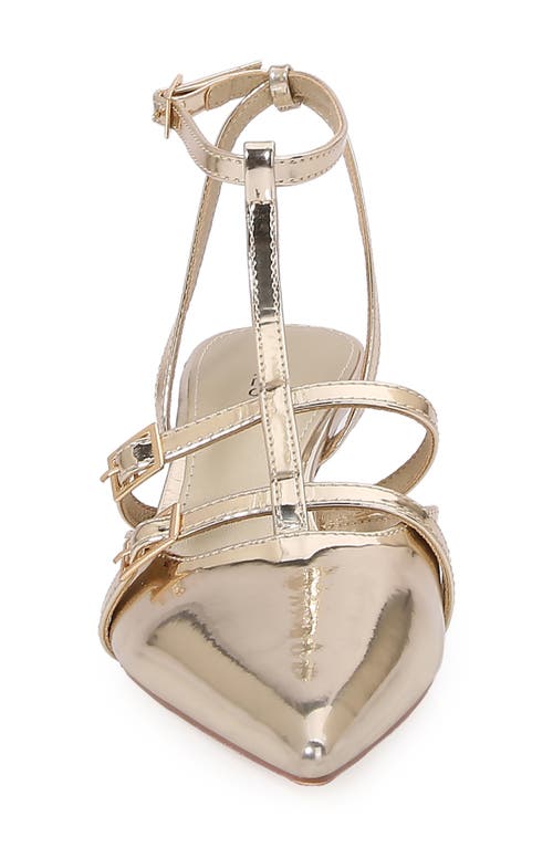 Berness Caris T-strap Pump In Gold