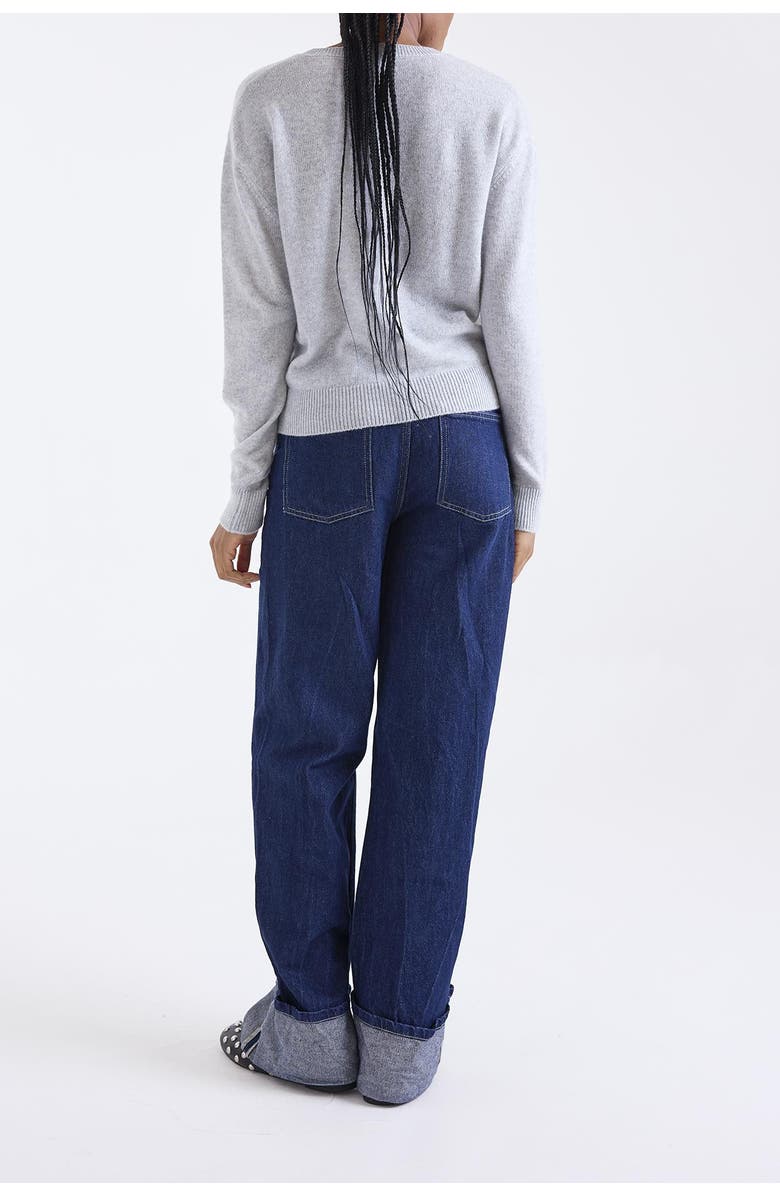 1982 Maila Long Sleeve 100% Cashmere Sweater, Alternate, color, Super Grey