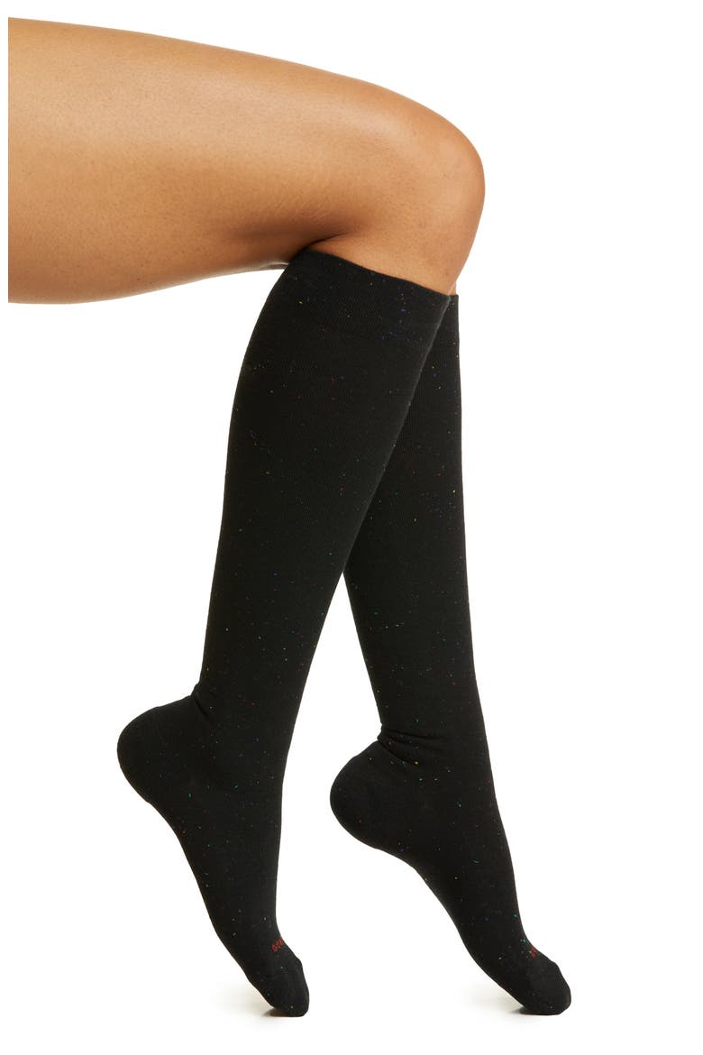 Knee High Compression Socks, Main, color, GALATIC BLACK