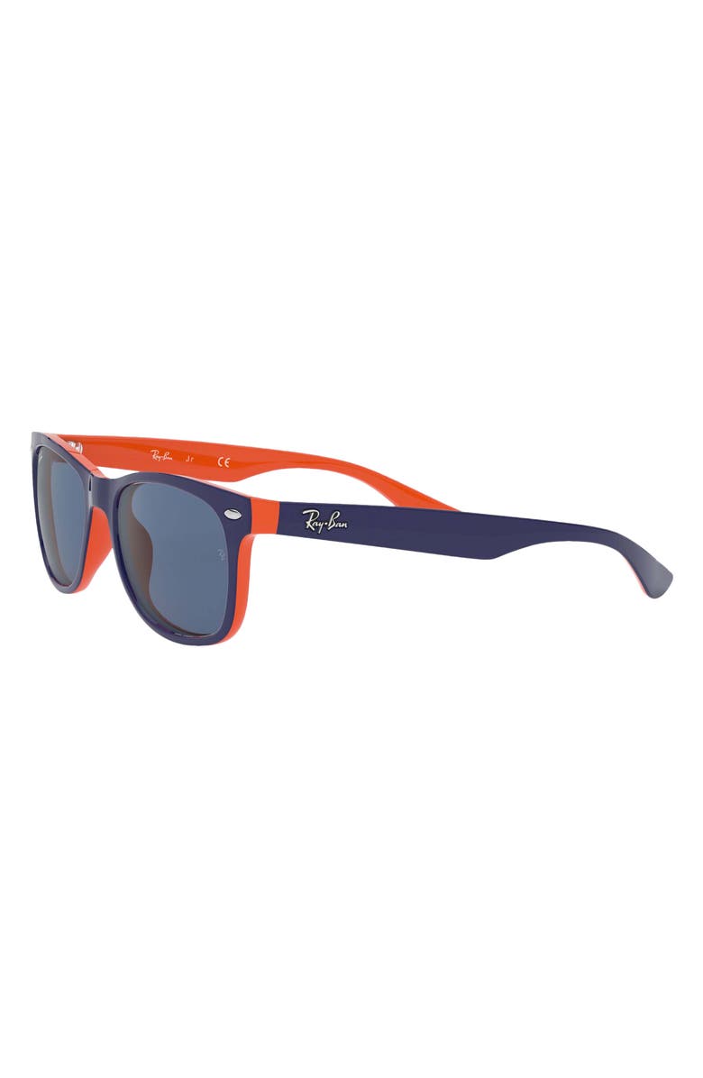 Ray-Ban Junior 47mm Wayfarer Sunglasses, Alternate, color, Blue/ Orange/ Blue