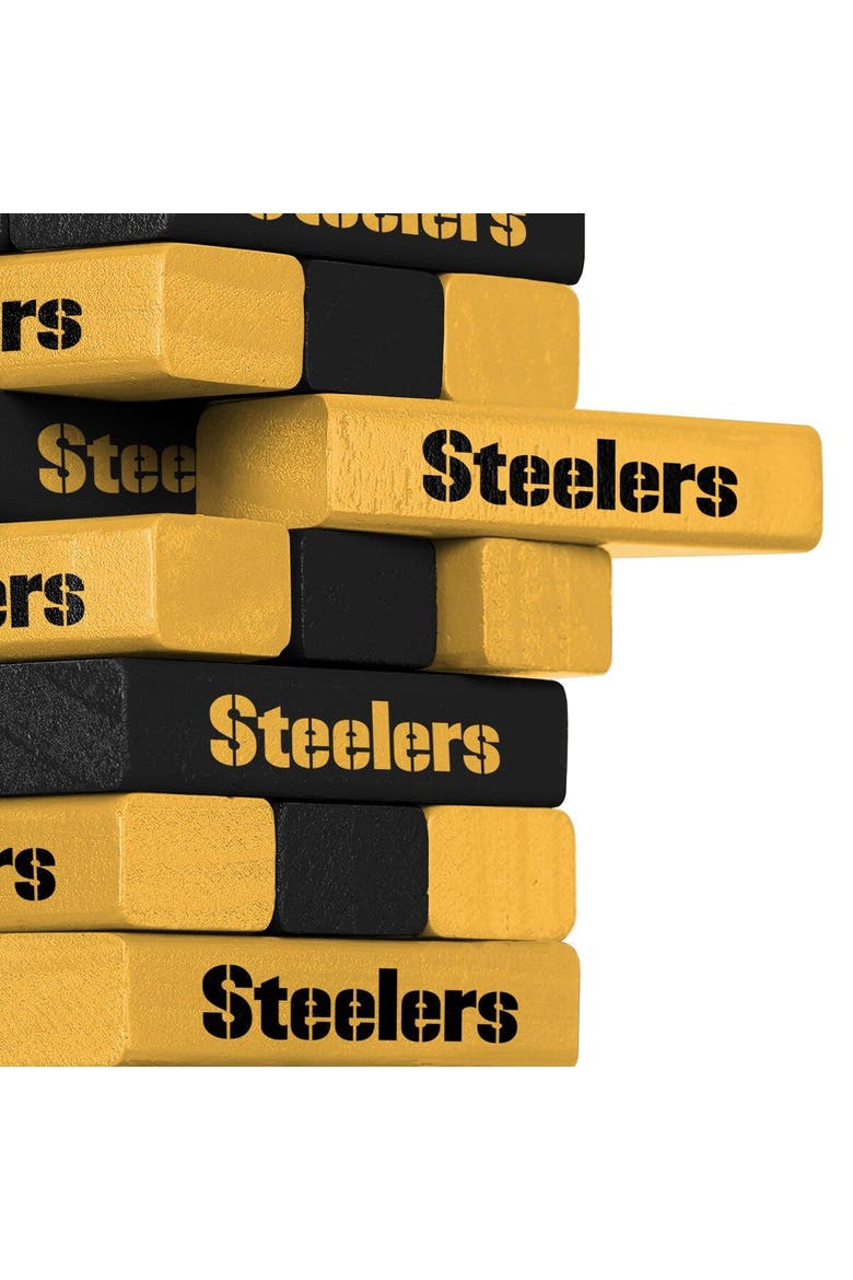 Pittsburgh Steelers Stackable Blocks Game, Alternate, color, Black
