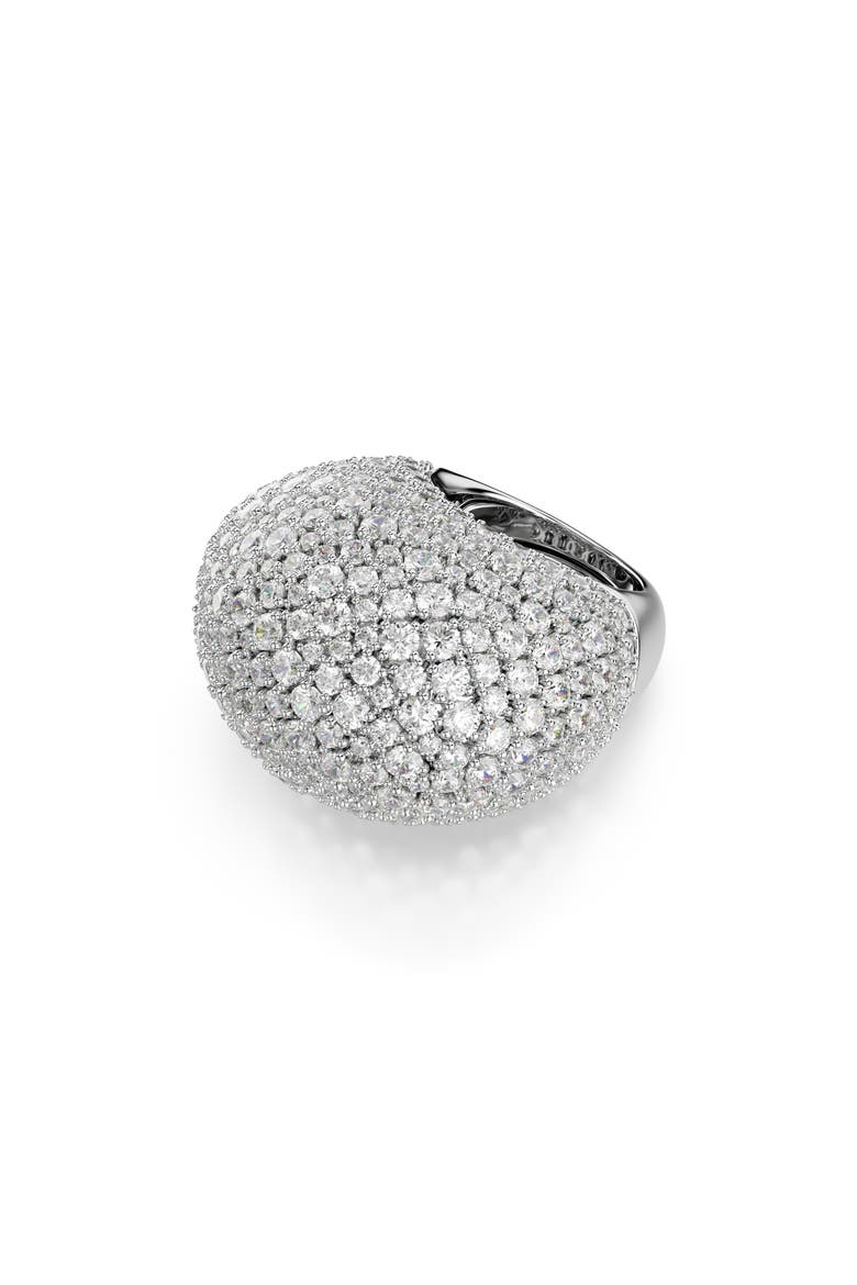 Sublima Crystal Cocktail Ring, Main, color, WHITE/ SILVER