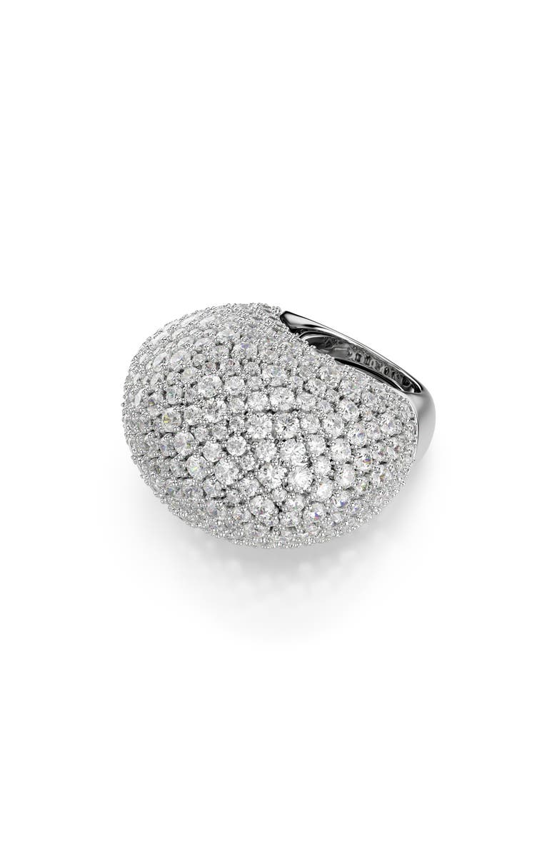 Swarovski Sublima Crystal Cocktail Ring, Main, color, White/ Silver