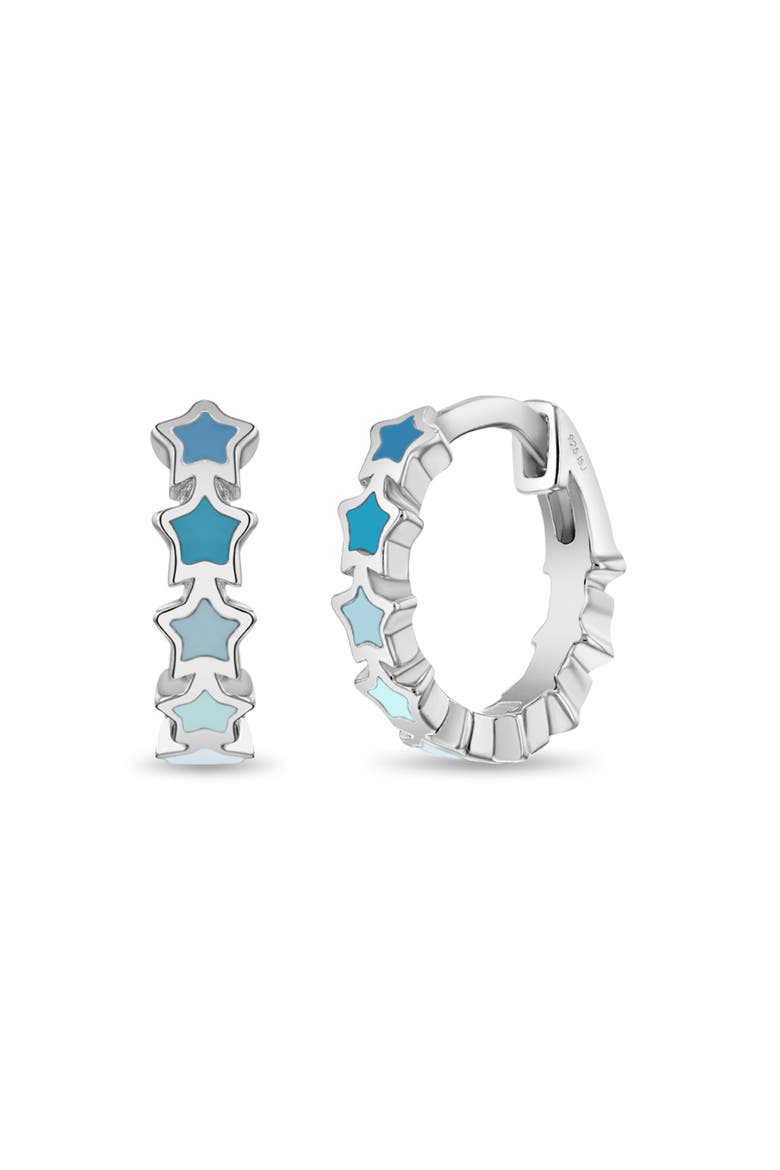Star Cascade Huggie Hoops, Main, color, Blue