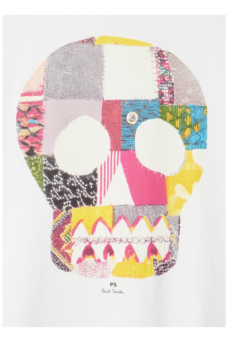 Skull Graphic T-Shirt, Alternate, color, WHITE