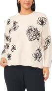 Vince Camuto Embroidered Crewneck Sweater