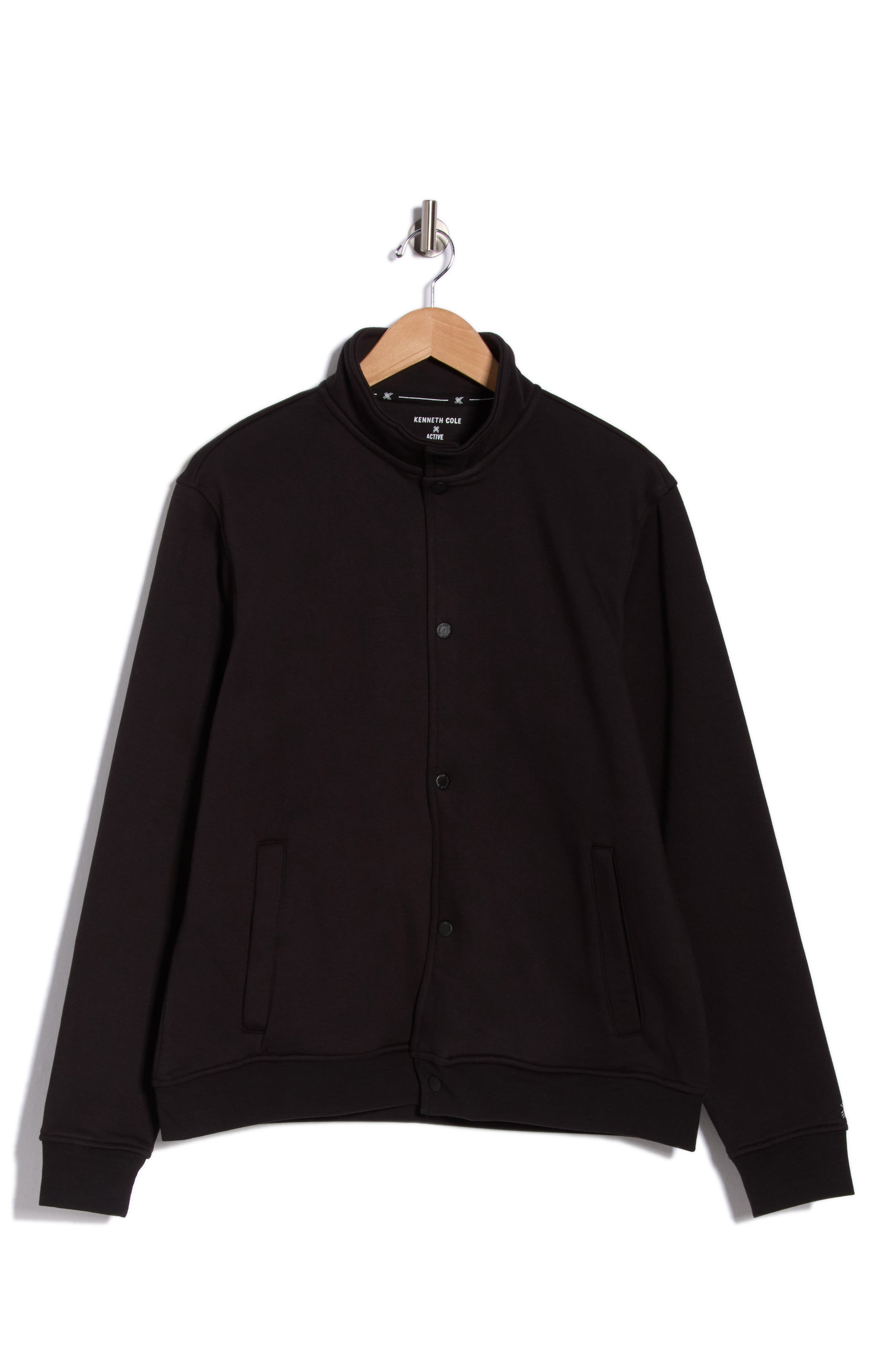 Kenneth Cole Snap Front Fleece Jacket
