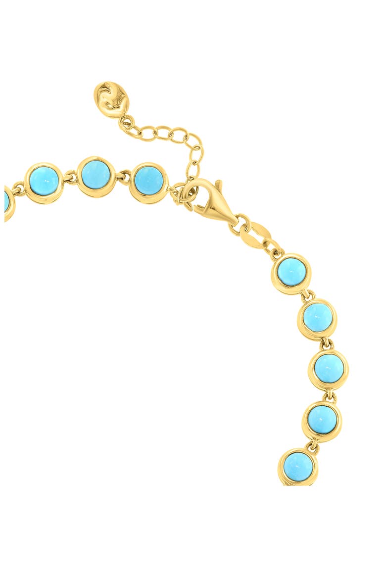 14K Gold Plated Sterling Silver Turquoise Bracelet, Alternate, color, BLUE