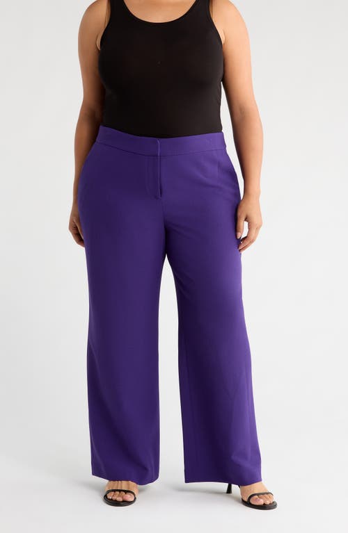 Tahari Asl Wide Leg Pants In Purple