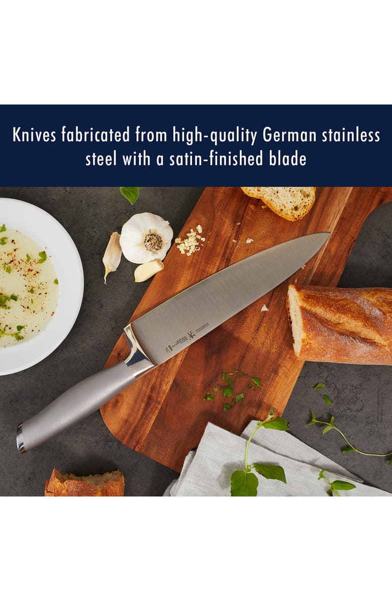 HENCKELS CUTLERY Modernist 13-Piece Knife Block Set, Alternate, color, Silver