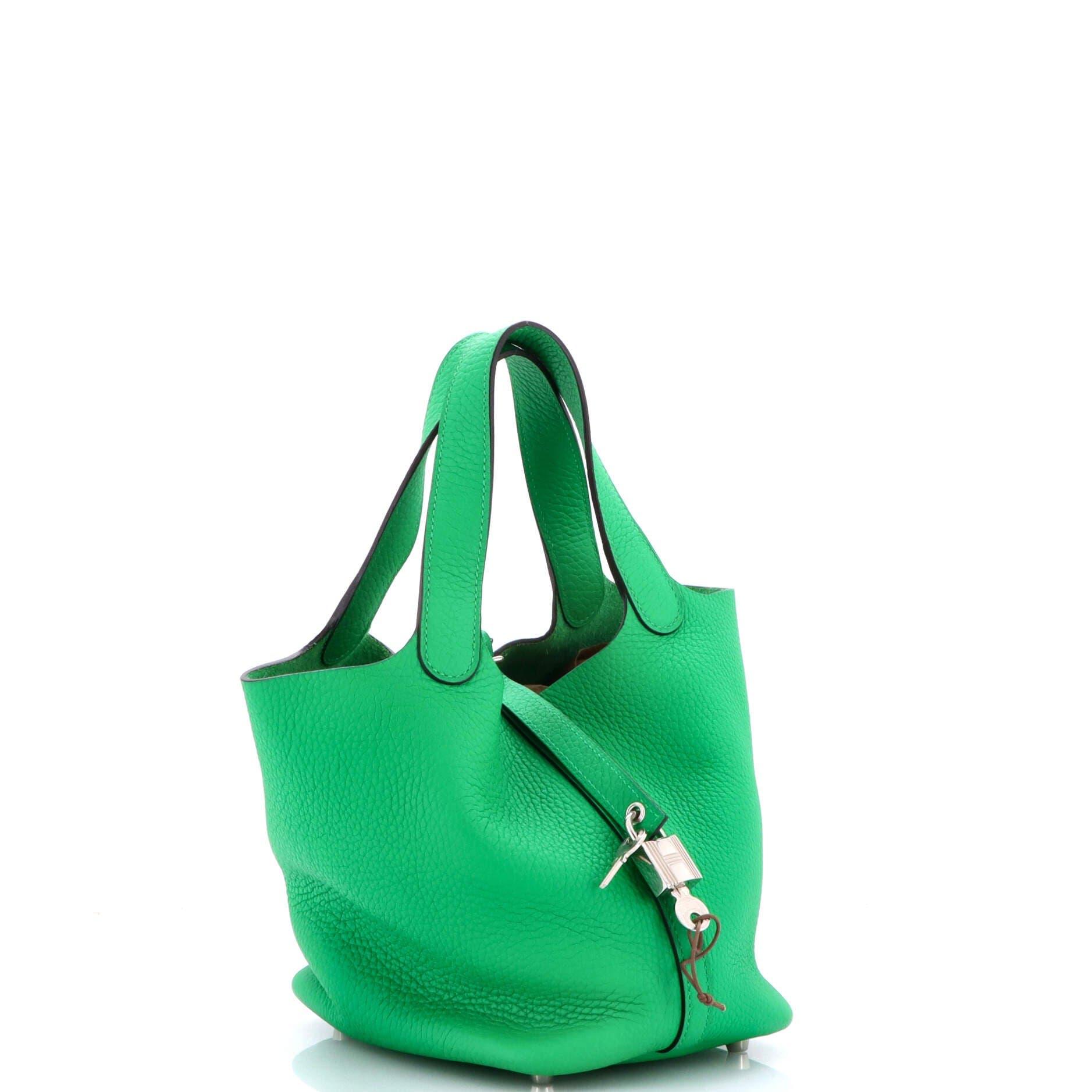 Pre-Owned Hermes Picotin Lock Bag Clemence PM, Alternate, color, Green