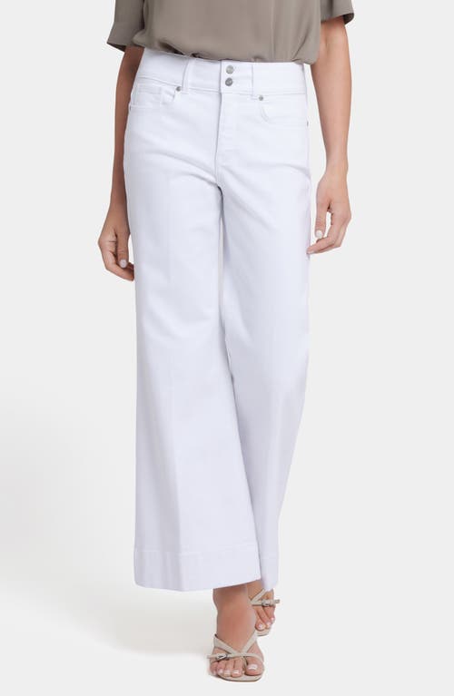 Nydj Mia High Rise Wide Leg Jeans In Optic White