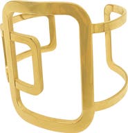 Adornia 14K Gold Plated Sculptural Water Resistant Cuff Bracelet