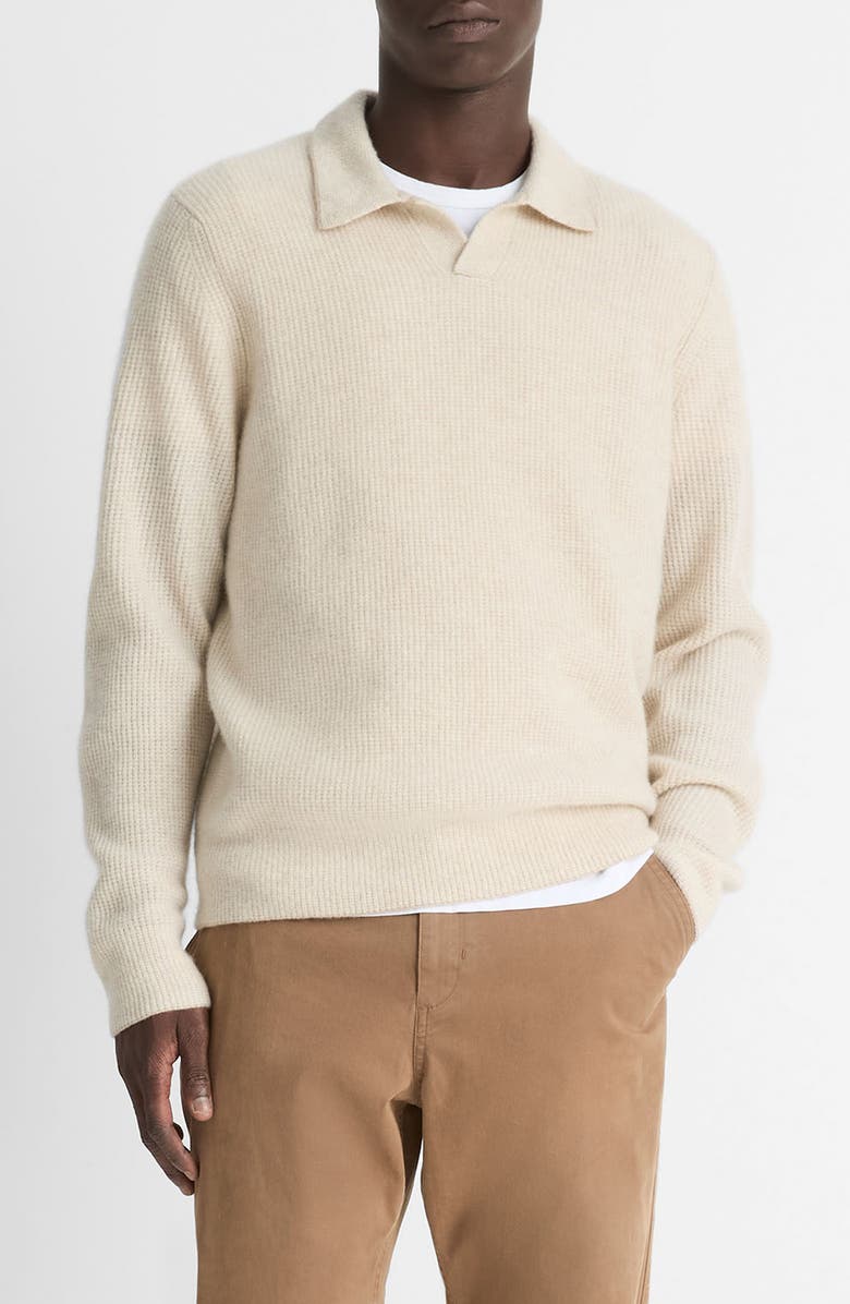 Vince Thermal Knit Boiled Cashmere Sweater, Main, color,