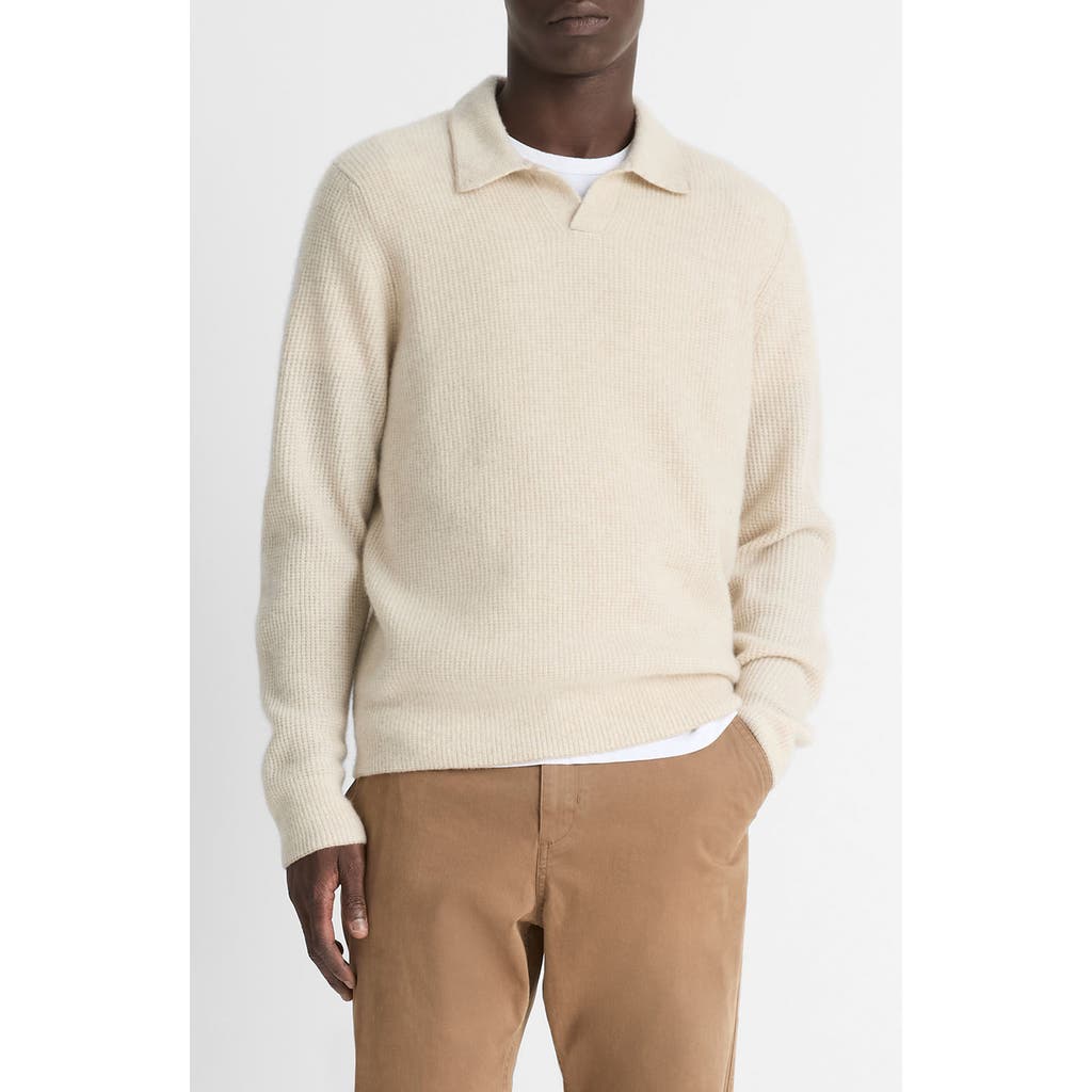 Vince Thermal Knit Boiled Cashmere Sweater