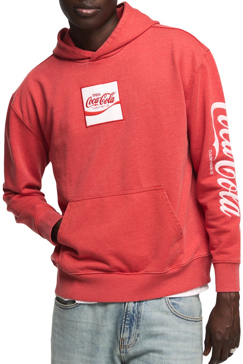 Coca-Cola® Cotton Blend Hoodie, Main, color, FIERY RED