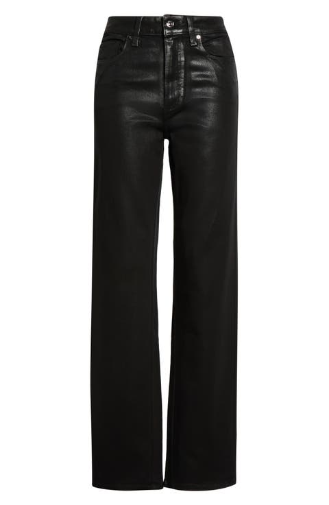 Stevie Coated High Waist Straight Leg Jeans