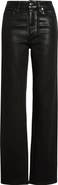PAIGE Stevie Coated High Waist Straight Leg Jeans