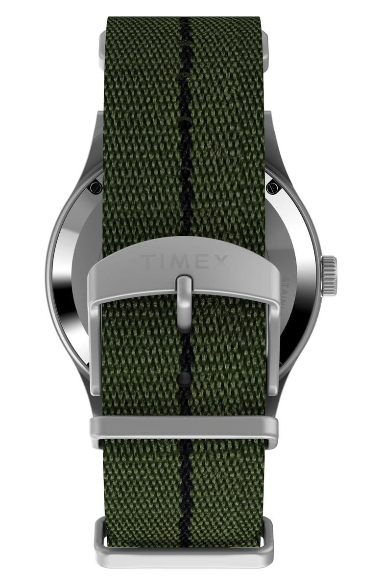 Timex<sup>®</sup> MK1 Automatic Webbing Strap Watch, 40mm, Alternate, color, Silver-Tone