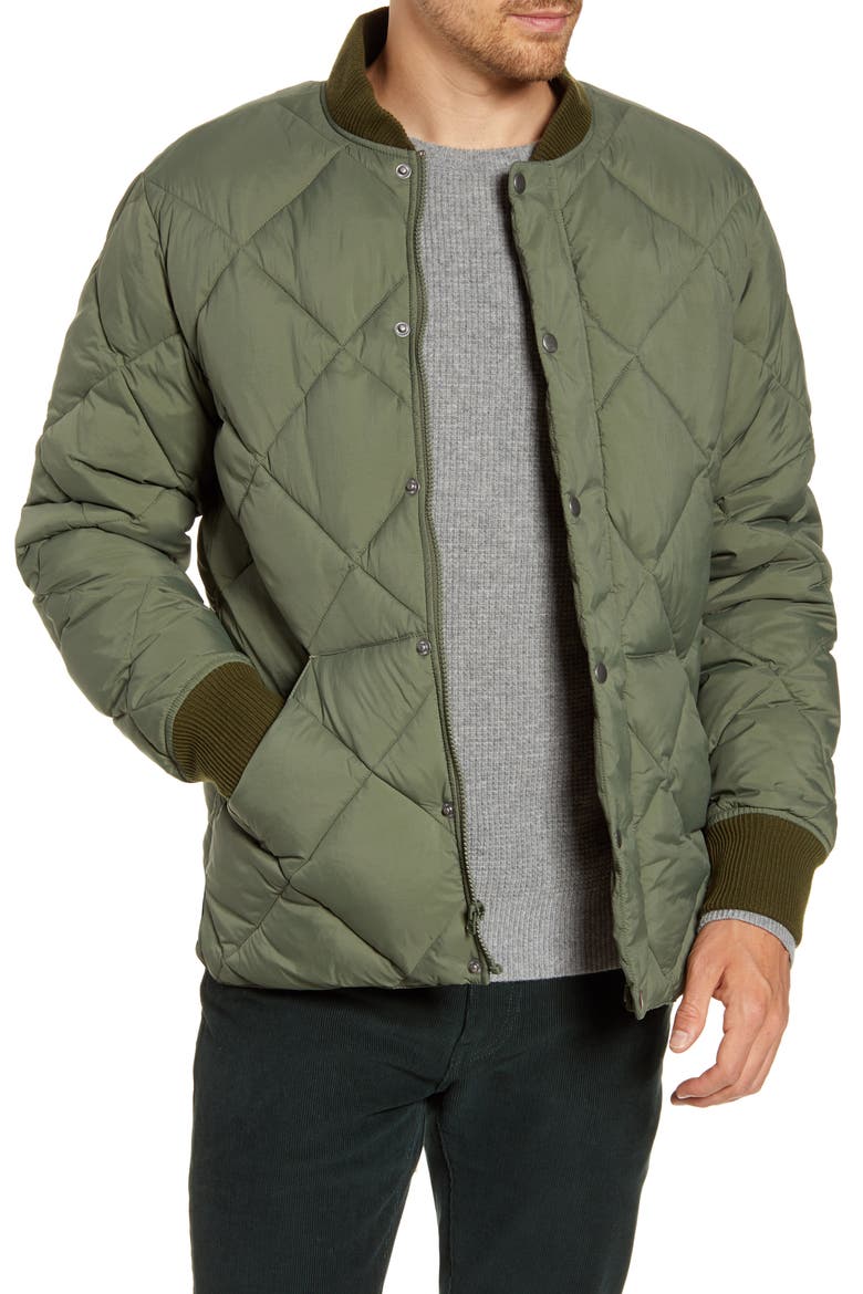 Quilted Puffer Jacket, Main, color, DEEP SAGE