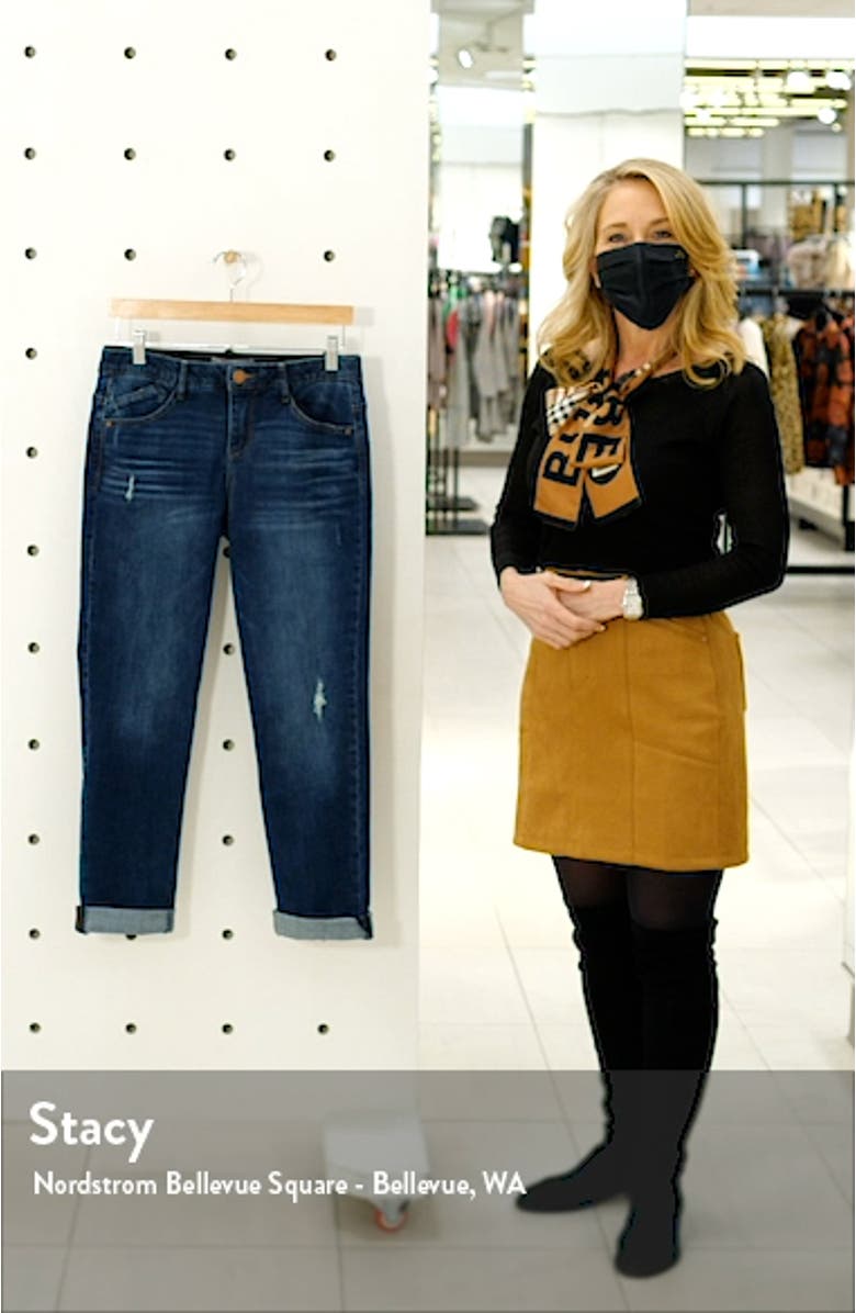 Gemma 'Ab'Solution Distressed Girlfriend Jeans, sales video thumbnail