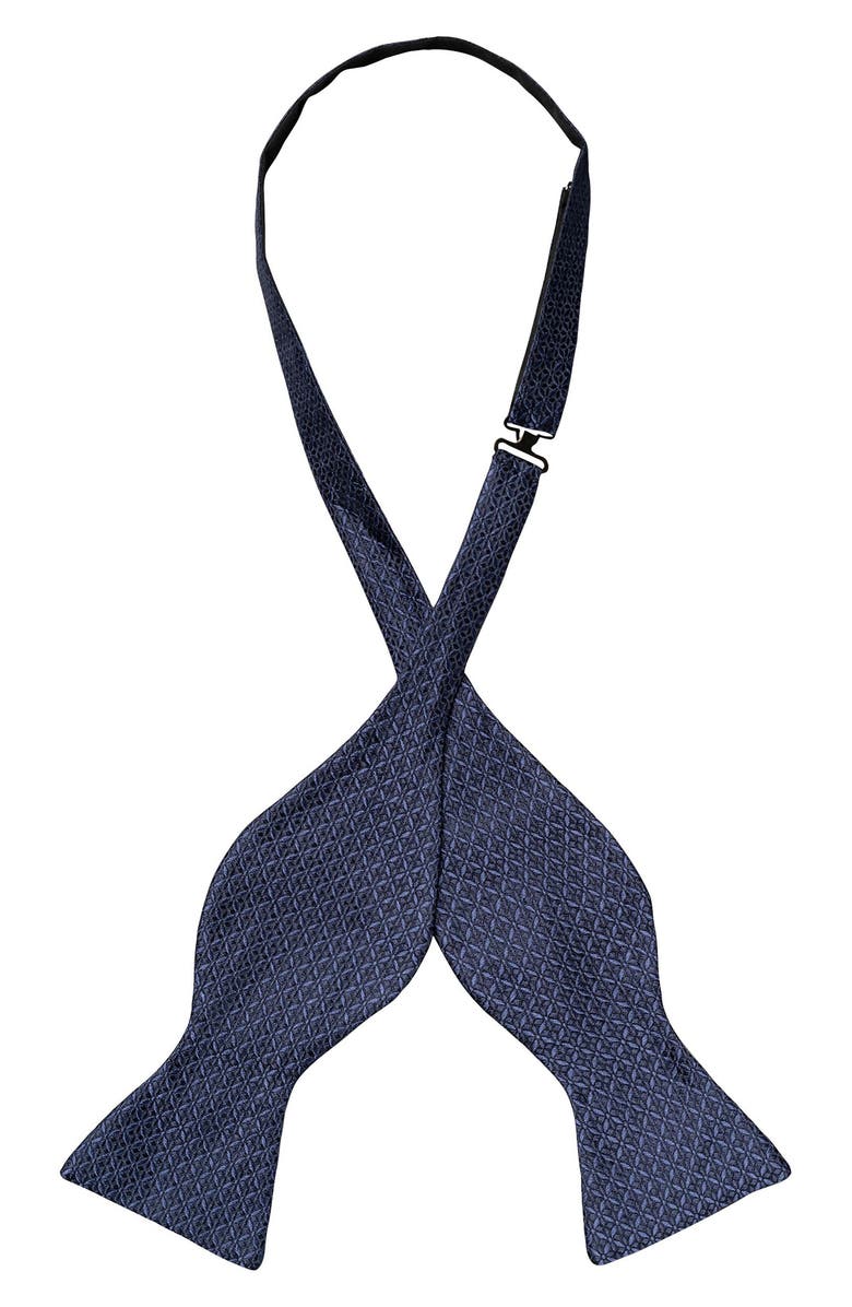 Eton Geometric Jacquard Silk Bow Tie, Alternate, color, 