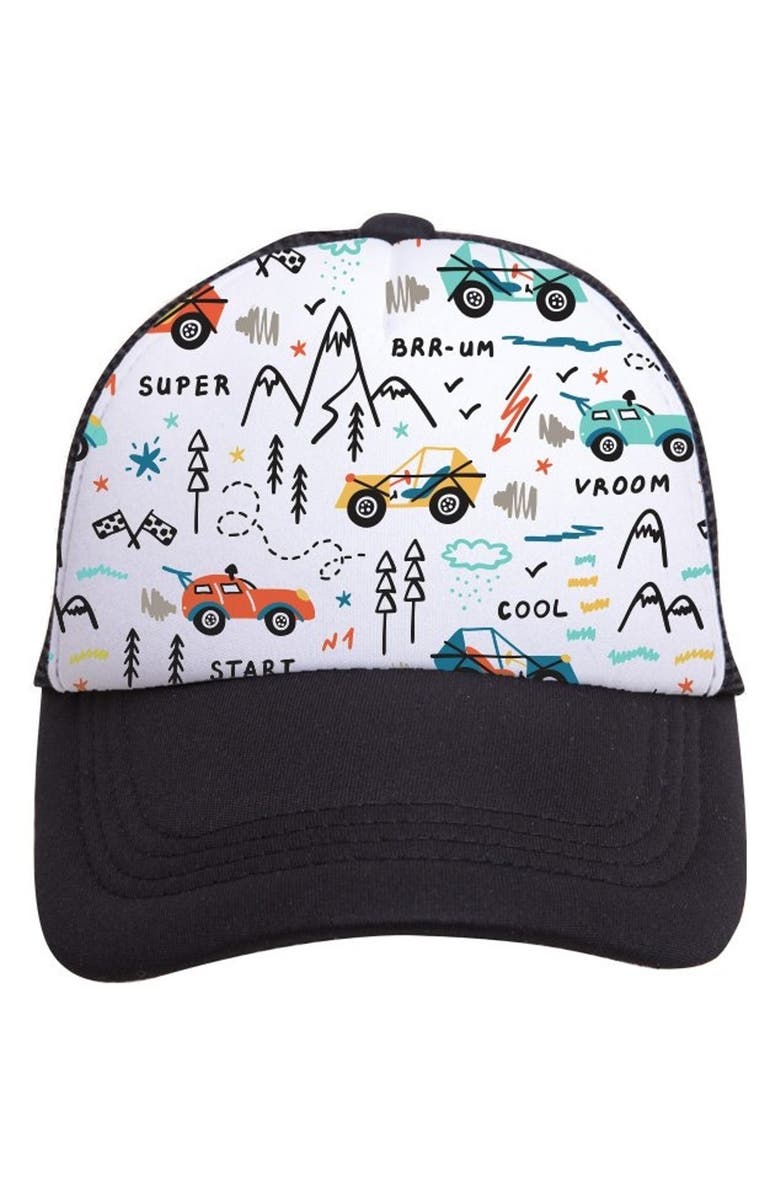 Tiny Trucker Co. Kids' Cars Trucker Hat, Main, color, 