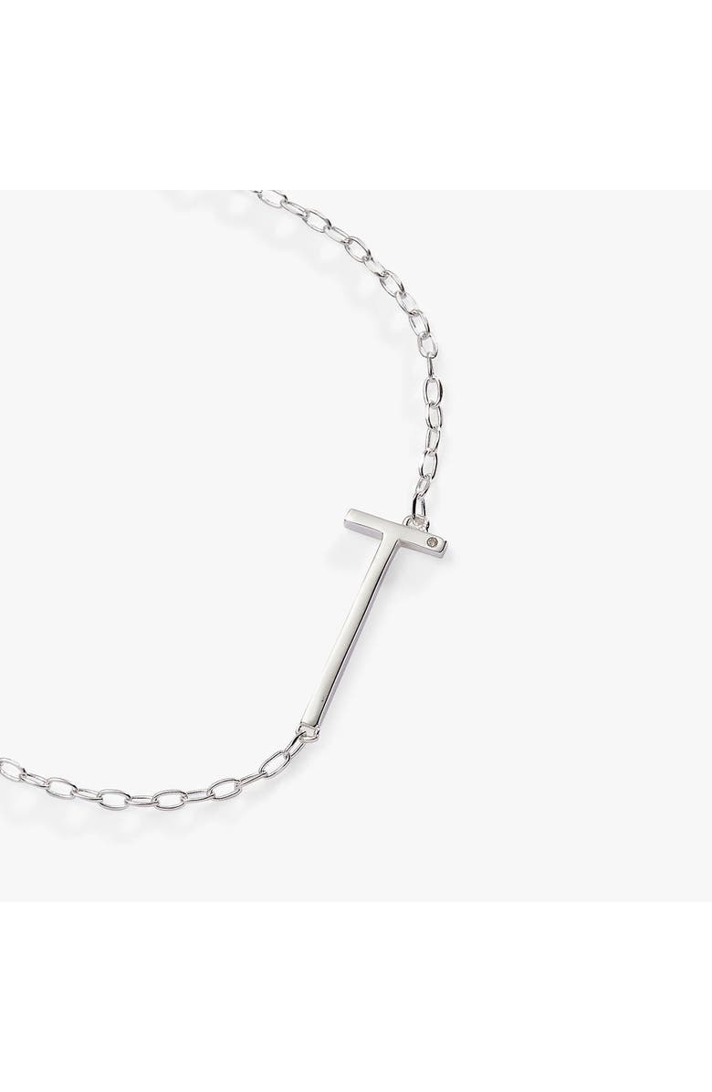 Alex and Ani Silver Elongated Initial Pendant Necklace, Alternate, color, Silver - T