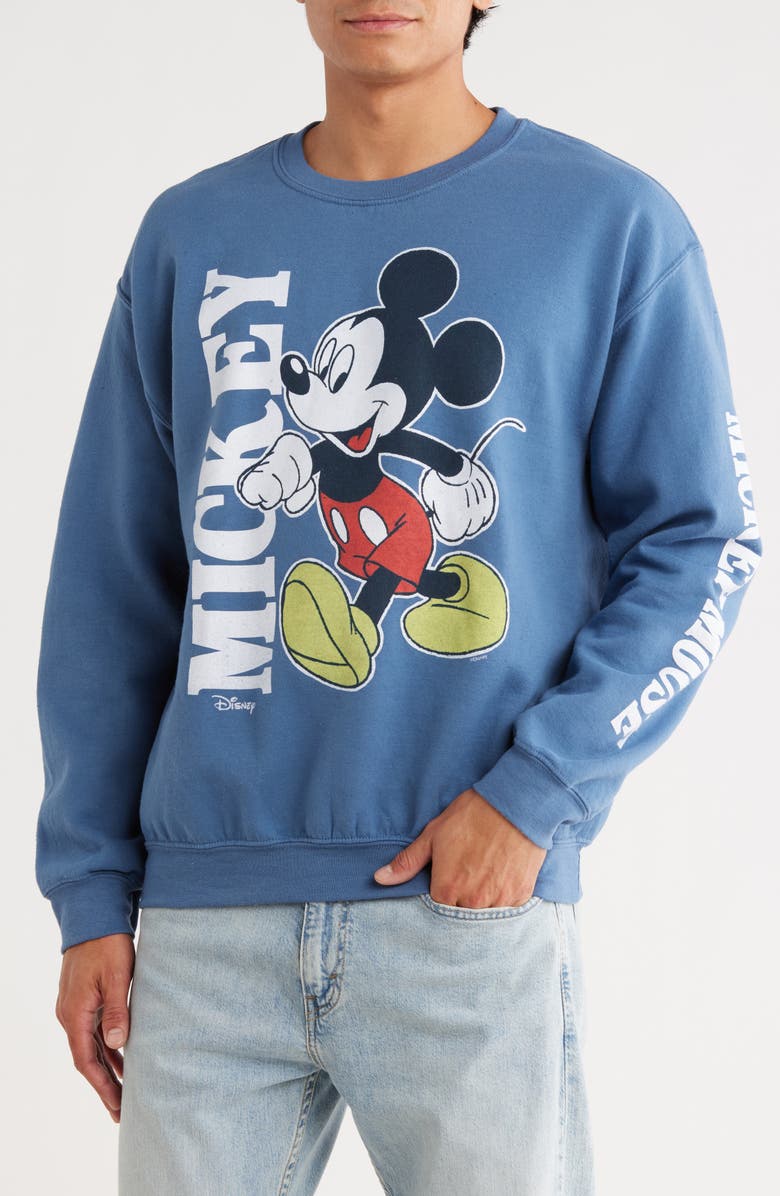 Junk Food Mickey Mouse Crewneck Graphic Sweatshirt, Main, color,