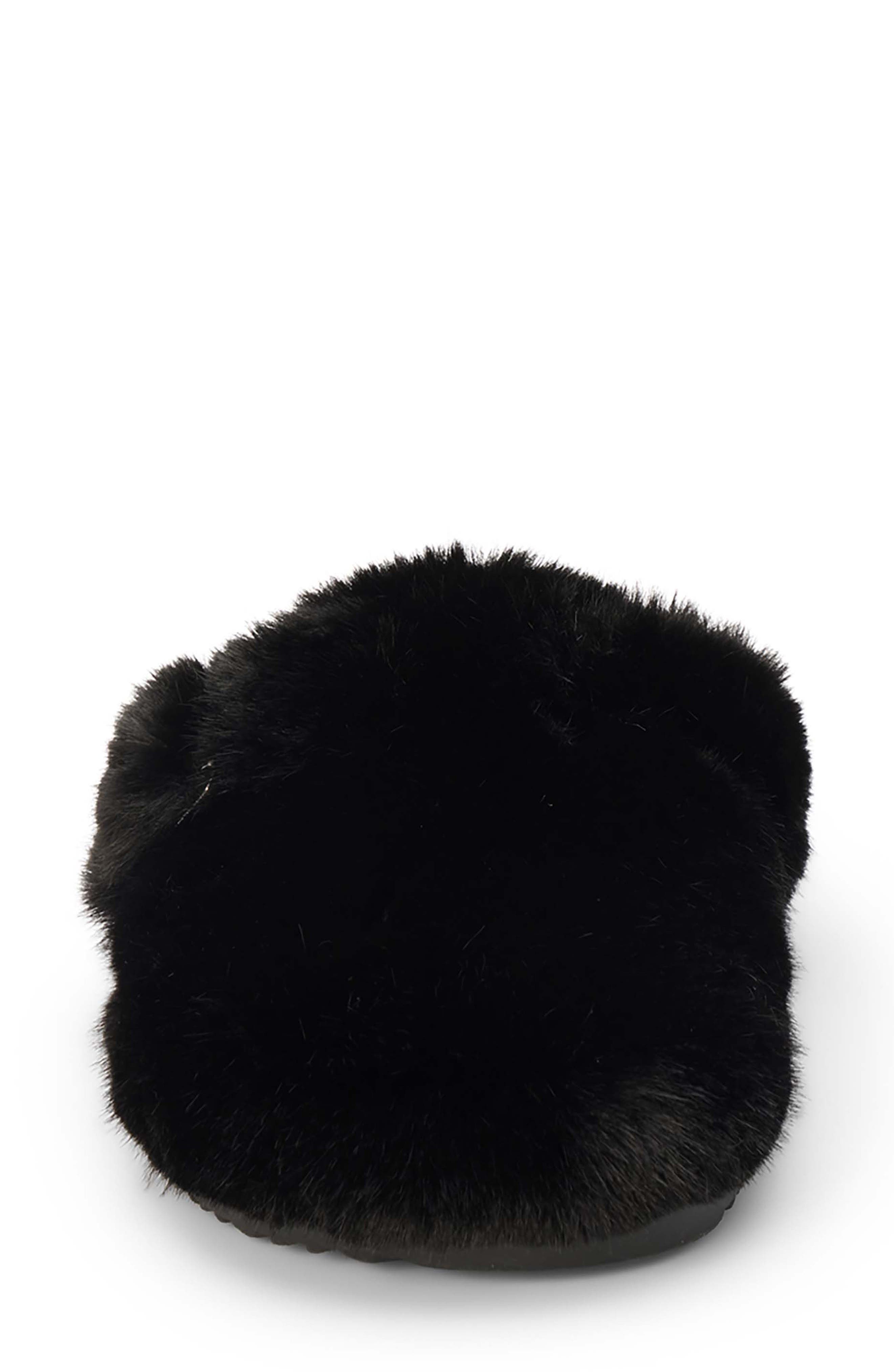Matisse Portland Faux Fur Clog, Alternate, color, Black Faux Fur