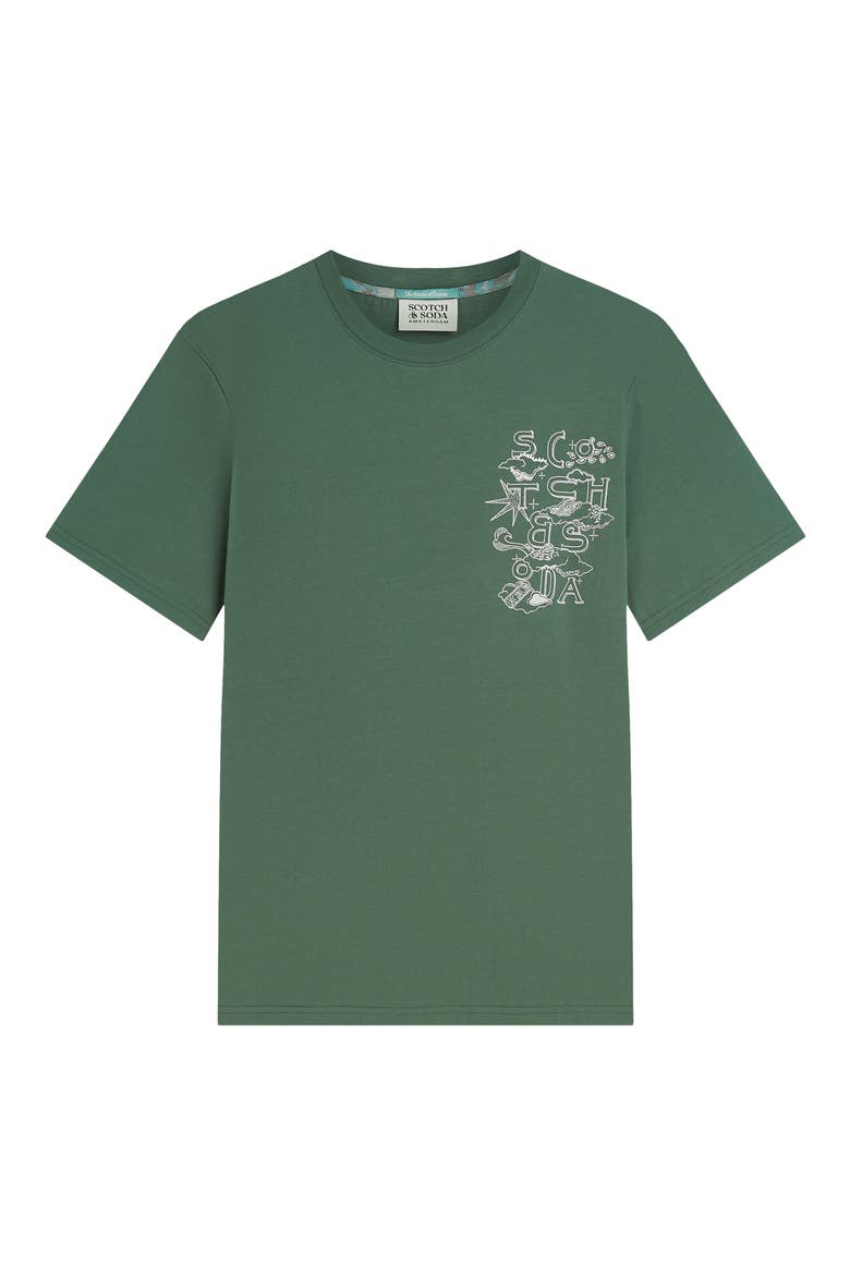 Artwork Organic Cotton Graphic T-Shirt, Alternate, color, DARK FOREST