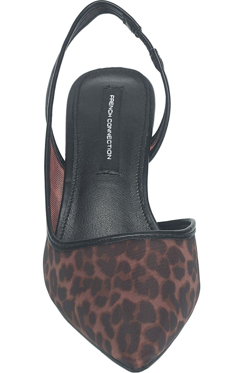French Connection Quest Slingback Kitten Heel, Alternate, color, Leopard