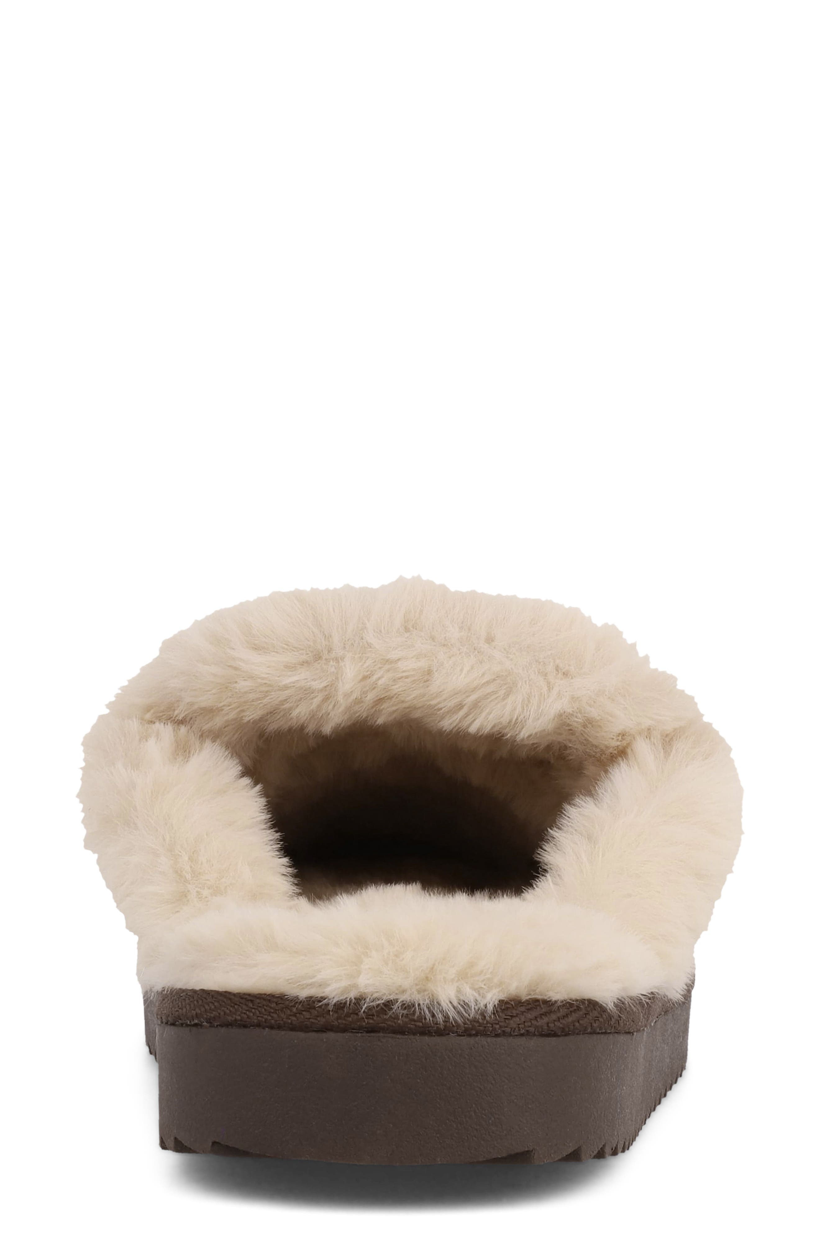 MIA Fudge Faux-Fur Lined Mule, Alternate, color, Brown