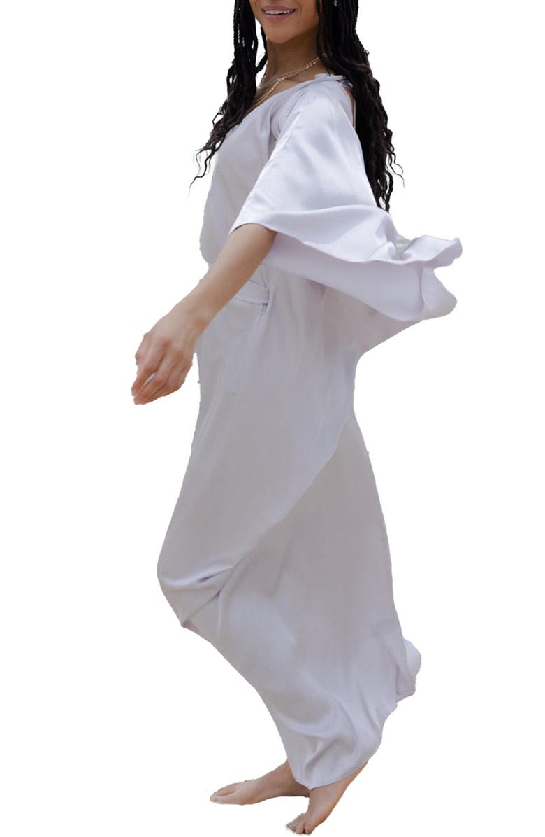 SAACHI Tie Front Kaftan, Alternate, color, Lilac