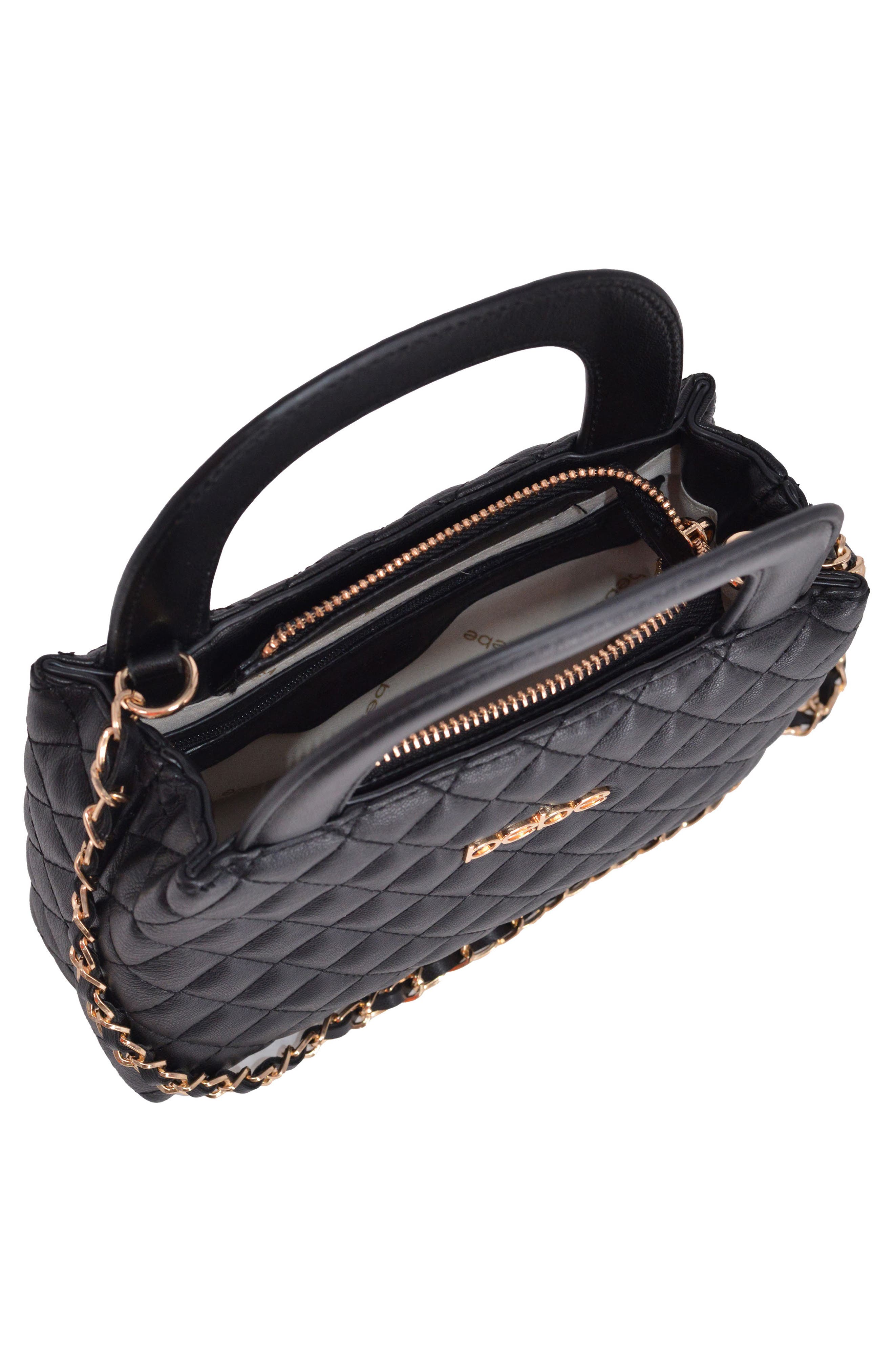 bebe Sofie Mini Satchel, Alternate, color, Black