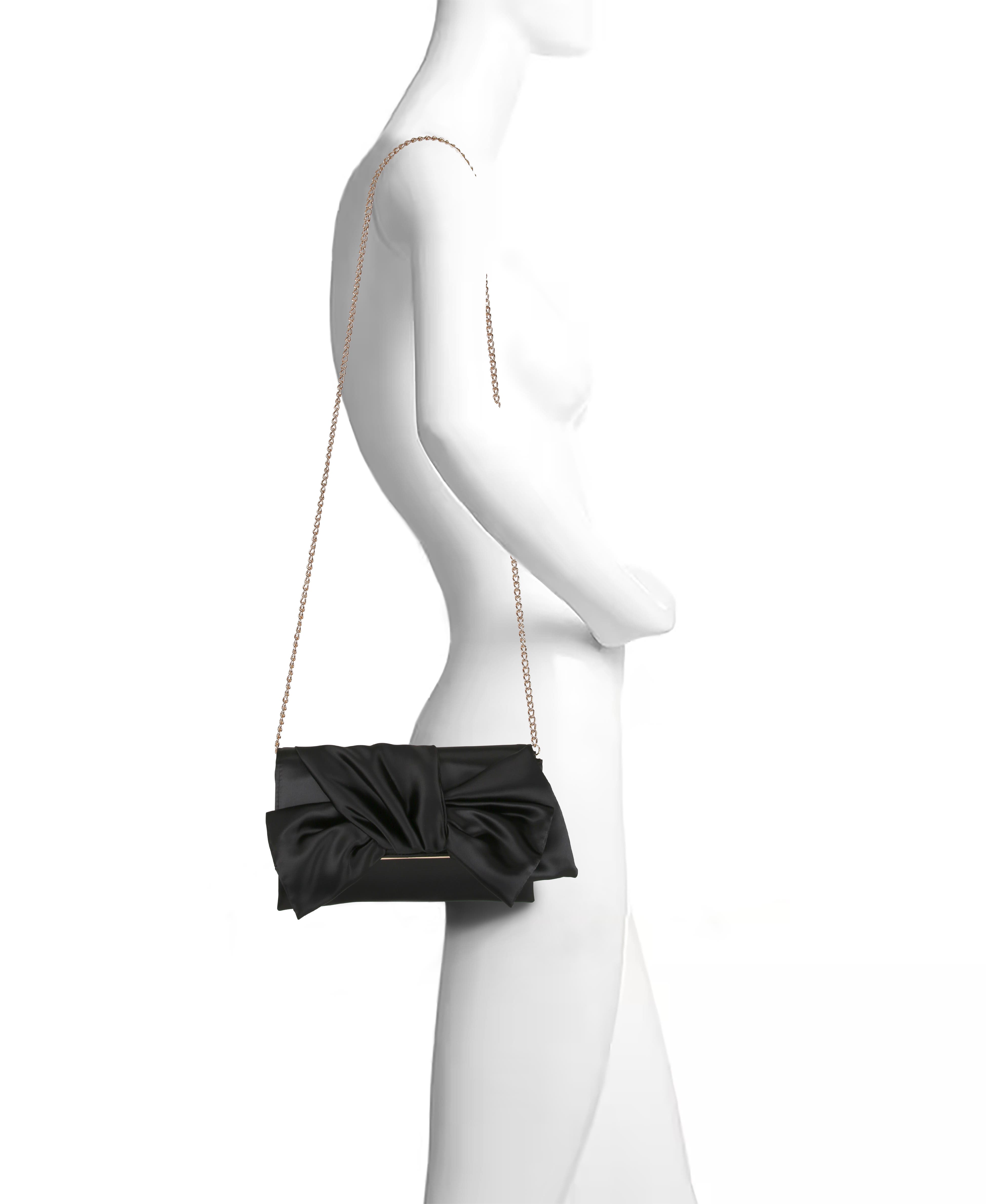 Delilah Sash Tied Envelope Clutch, Alternate, color, Black