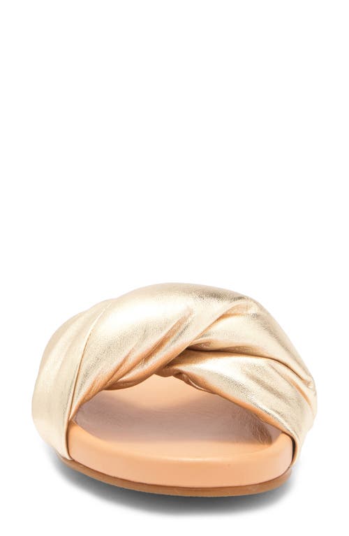Beek Tesia Slide Sandal In Gold Metallic