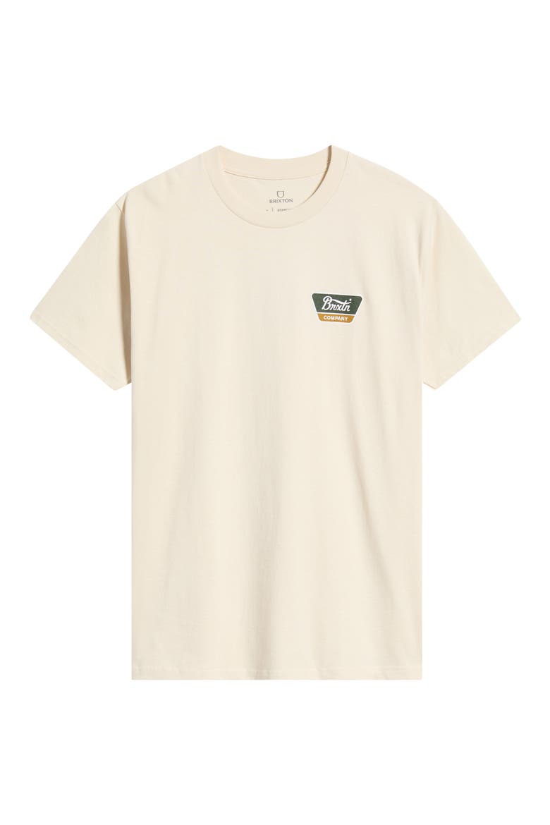 Linwood Logo Graphic T-Shirt, Alternate, color, CREAM/DARK GREEN/METAL BRONZE