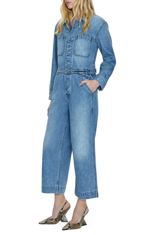 Pistola Leo Relaxed Denim Jumpsuit In Brown