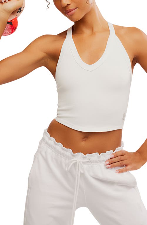 Shop Free People All Clear Crop Racerback Tank In White