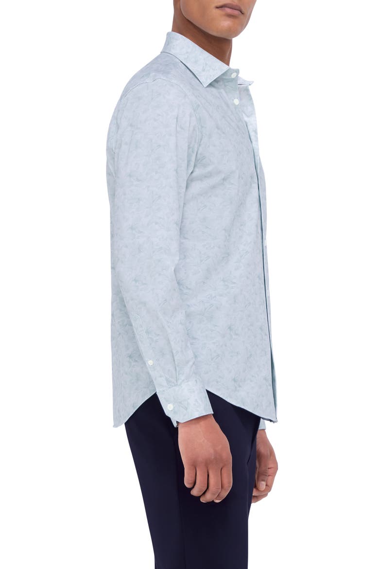James OoohCotton® Floral Print Button-Up Shirt, Alternate, color, SAGE