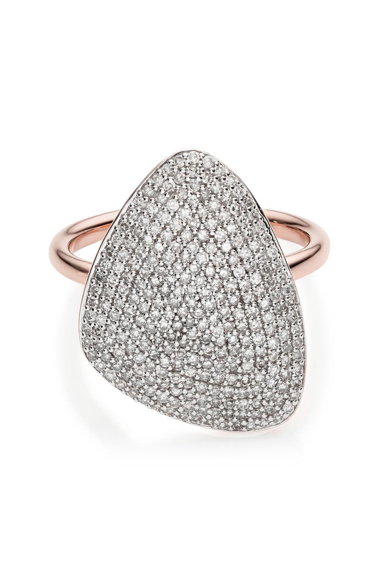 Monica Vinader Nura Diamond Teardrop Ring, Alternate, color,