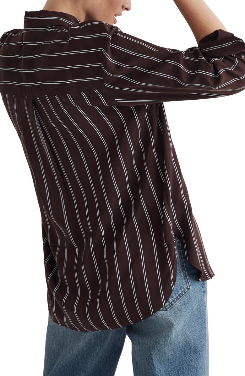 Madewell Oversize Satin Boyfriend Button-Up Shirt, Alternate, color, 