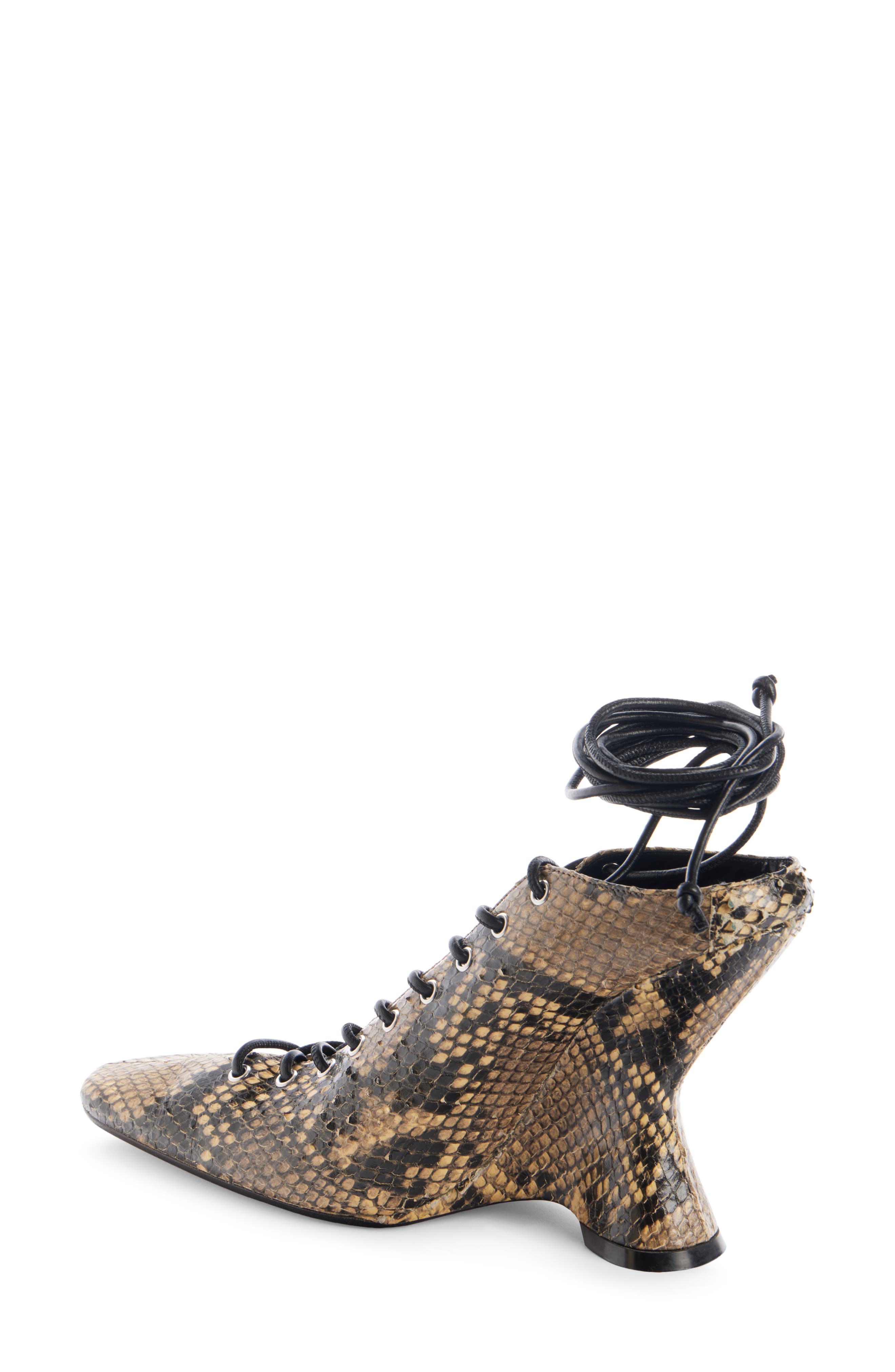 Dries Van Noten Snakeskin Print Wedge Shoe, Alternate, color, 