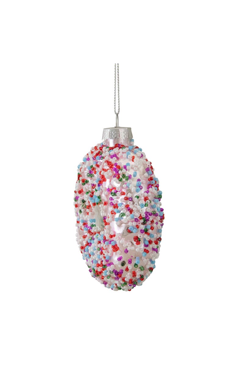 Northlight 3.75" Pink Doughnut with Sprinkles Glass Christmas Ornament, Alternate, color, Pink