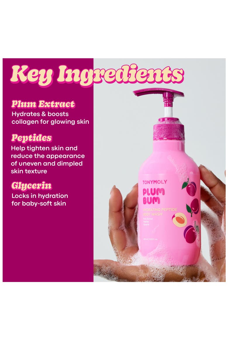 Plum Bum Hydrating Peptide Body Wash, Alternate, color, PINK