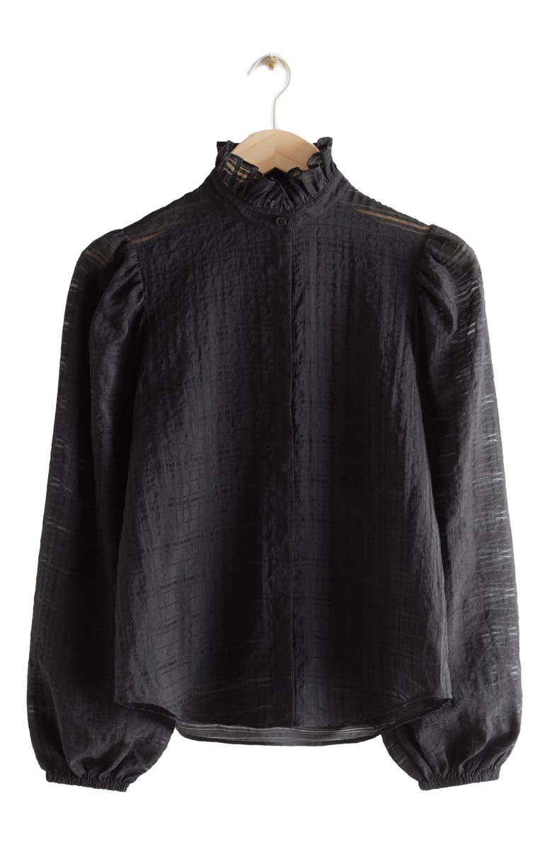 & Other Stories Ruffle Collar Blouse, Alternate, color,