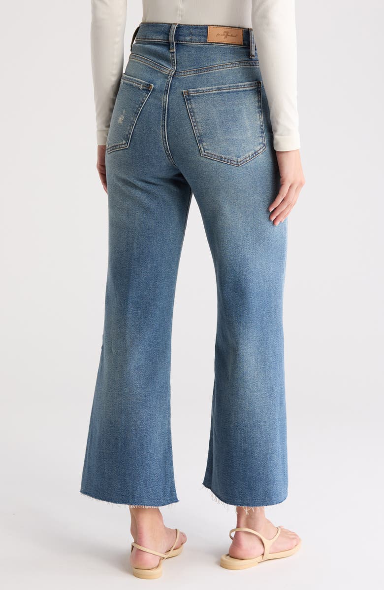 7 For All Mankind Uhr Cropped Wide Leg Jeans, Alternate, color, Panorama